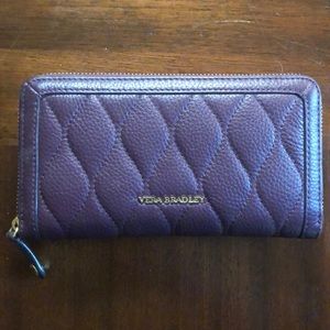 Purple Vera Bradley leather wallet